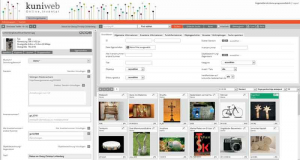 Screenshot of kuniweb with easydb - museum from Programmfabrik