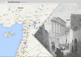 Skærmbillede af Syrien med et monument til brug af easydb-museum fra Programmfabrik