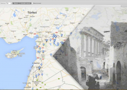 Screenshot of Syria with a monument to the use of easydb - museum from Programmfabrik