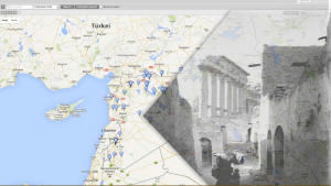 Screenshot of Syria with a monument to the use of easydb - museum from Programmfabrik