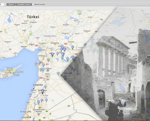 Skærmbillede af Syrien med et monument over brugen af easydb - museum fra Programmfabrik