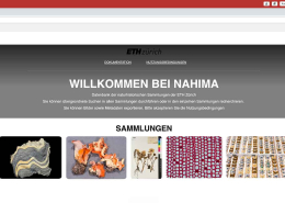 Screenshot of the NAHIMA project at ETH Zurich