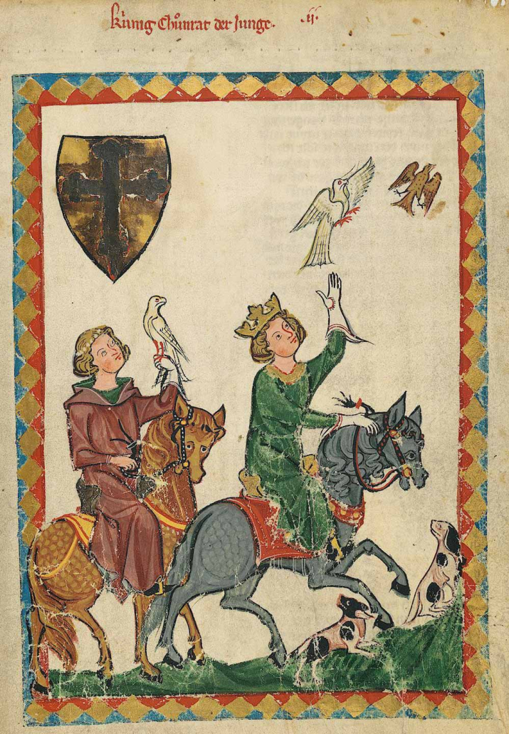 Aus dem Codex Manesse der Universitätsbibliothek: Autorbild „Konrad der Jüngere“ - Bilderschließung durch easydb von Programmfabrik